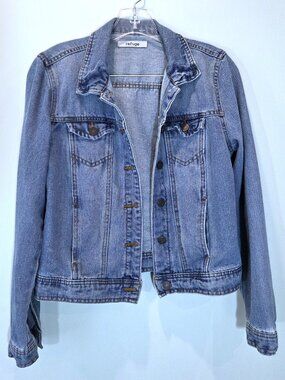 Refuge Cropped Jean Jacket Size M